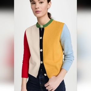 Alex Mill Colorblock Cardigan - Red, Cream, Yellow, Blue, Green